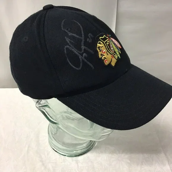 Jeremy Roenick Signed/Autographed Blackhawks Reebok Youth Face Off Headwear Blk - Picture 4 of 7